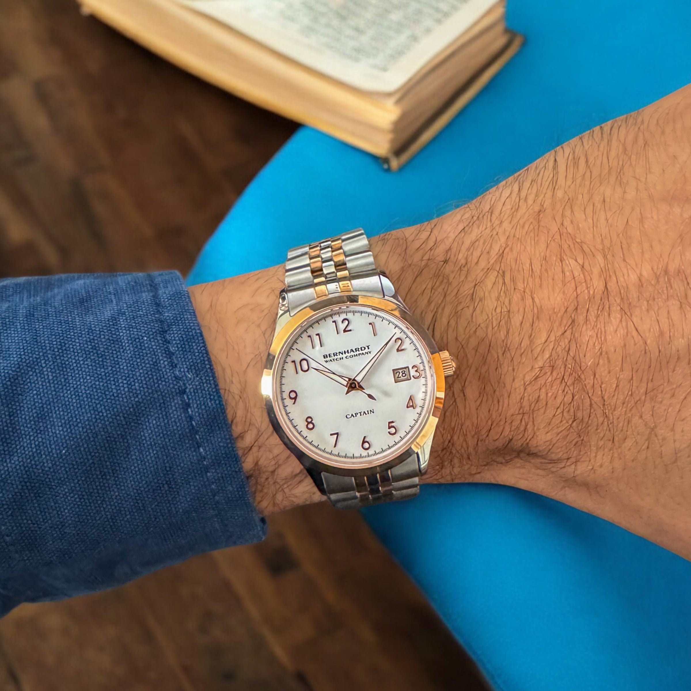 Captain's Watch - Rose Gold/White